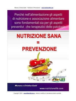 cover image of Nutrizione sana = Prevenzione
